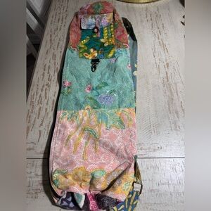 Tangerine Multi-Color Floral Patchwork Yoga Bag